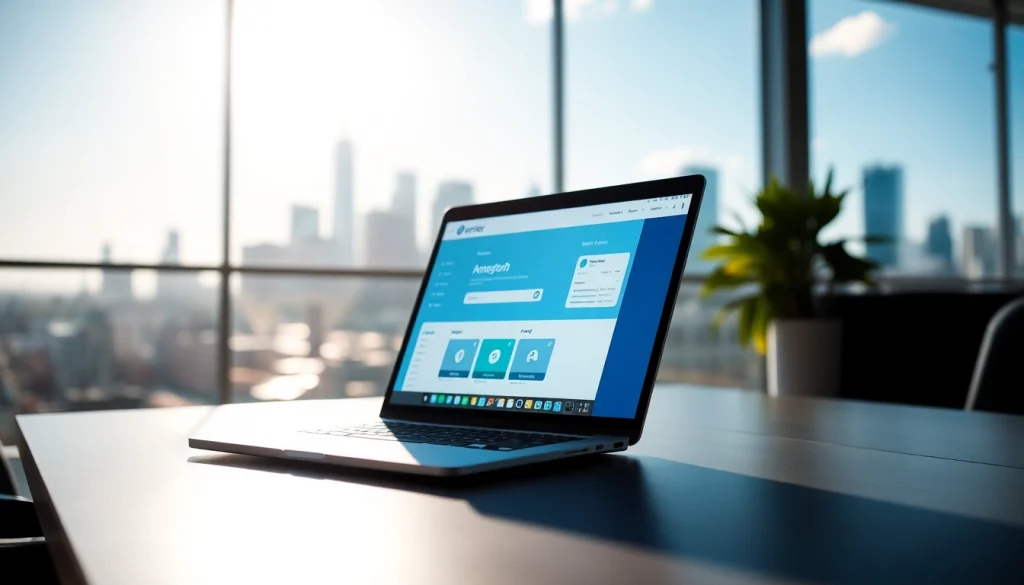View a sleek digital workspace representing https://awin68.cloud/ showcasing innovation and productivity.